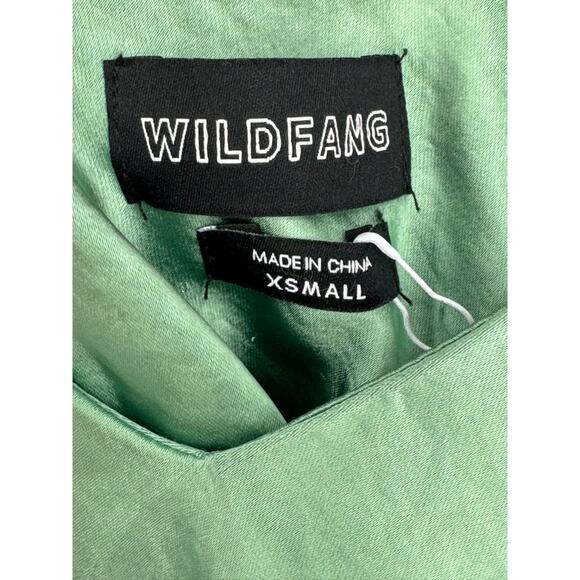 Wildfang The Empower Adjustable satin slip dress in sage size XS - Picture 8 of 11